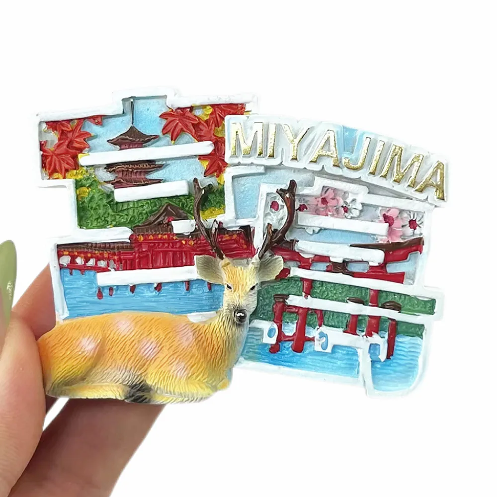 Japan Regional City Series 3D Fridge Magnet, Resin Japanese Landmark Souvenir, Collectible Travel Gift