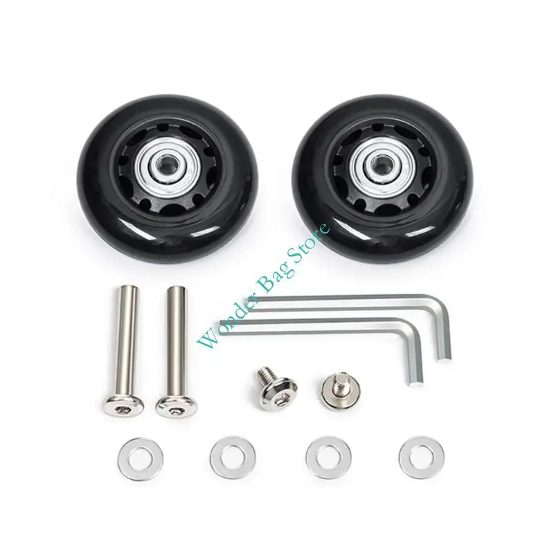 H3CB 2 قطعة عجلات الأمتعة البديلة العالمية عجلات حقيبة بلاستيكية عملية هادئة للمسافر المتكرر #1