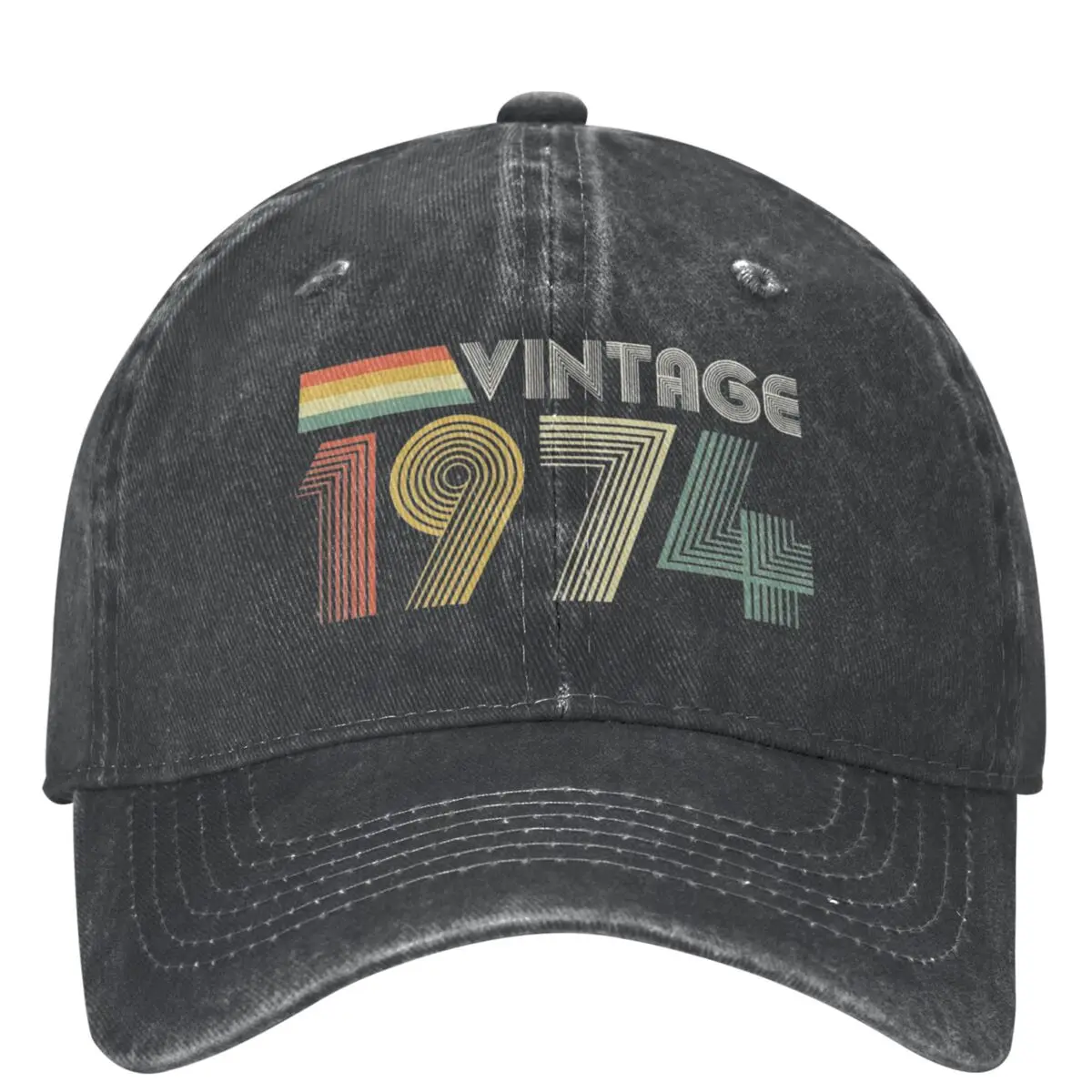 

Casual Vintage 1974 50th Birthday Gift Baseball Cap Unisex Style Distressed Headwear All Seasons Travel Adjustable Hats Cap