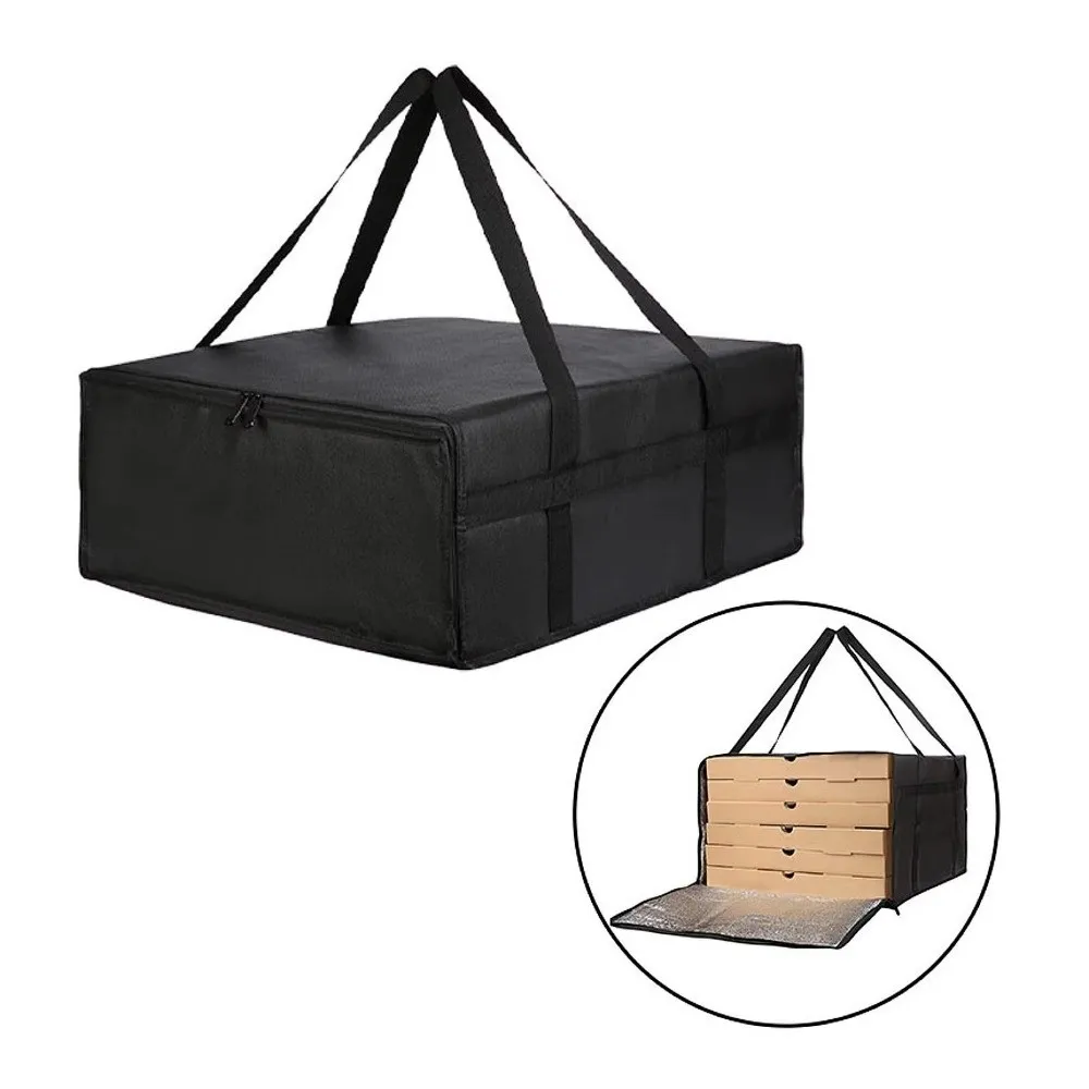 Reusable Food Develivey Bag Lightweight Fully Insulated Pizza Carrier Bag Fresh Keeping Hot Cold Food Storage Case
