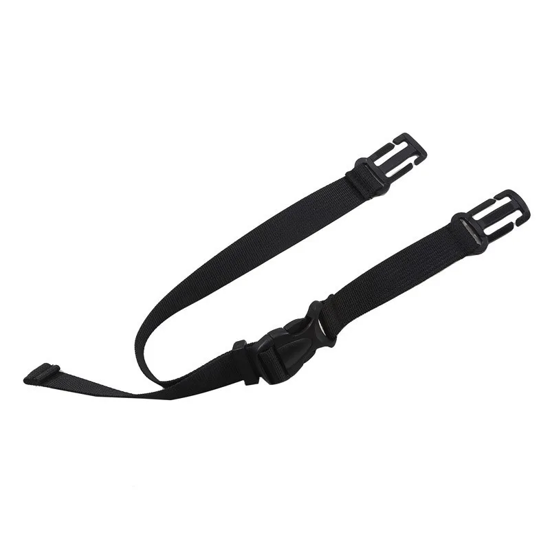 Zwarte Verstelbare Borstband Rugzak Schouderband Non Slip Gesp Clip Strap Bagage Riem Taille Riem