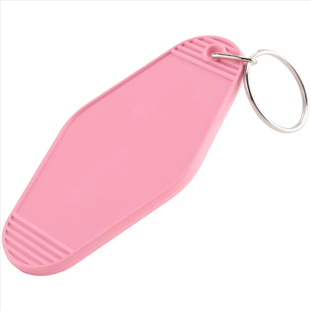 DT38 24 Pcs Vintage Motel Keychain DIY Blank Hotel Keychains Heat Transfer Blank Keychains Bulk Sublimation (Pink)