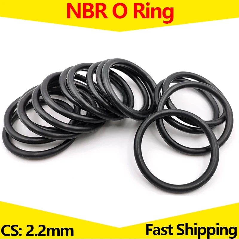 100Pcs  CS 2.2mm OD 6mm - 61mm Nitrile Butadiene Rubber NBR Sealing Ring Repair Skeleton Oil Seal Gasket O Ring Seal Washer