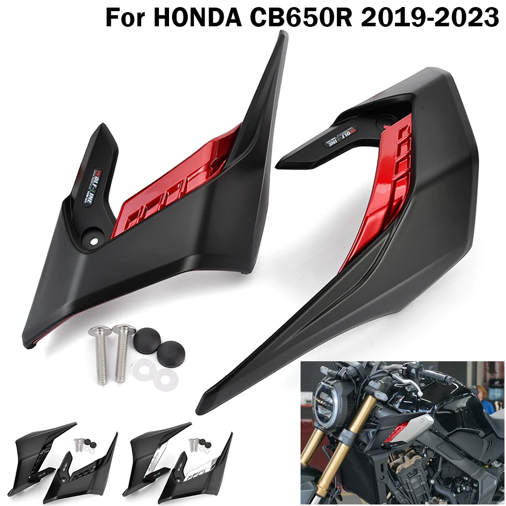 

CB650R CB 650R 2019-2023 Fairing Winglets Fin Trim Cover Motorcycle Wing Protector Wind Fairing Winglets For HONDA CB650R