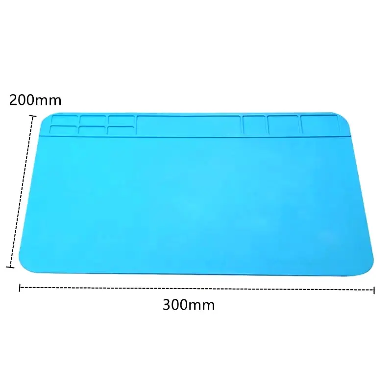 Mobile Phone Computer Repair Silicone Pad High Temperature Insulation Pad 200*300 Anti-static Radio Pad with Magnetic Screw Pad