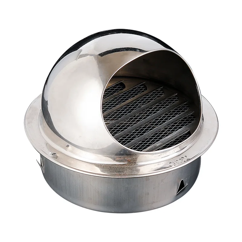 Stainless Steel Vent Grilles Wall Ceiling Air Vent Cap 80-200mm Exterior Wall Air Outlet Grille Heating Cooling Vents Waterproof