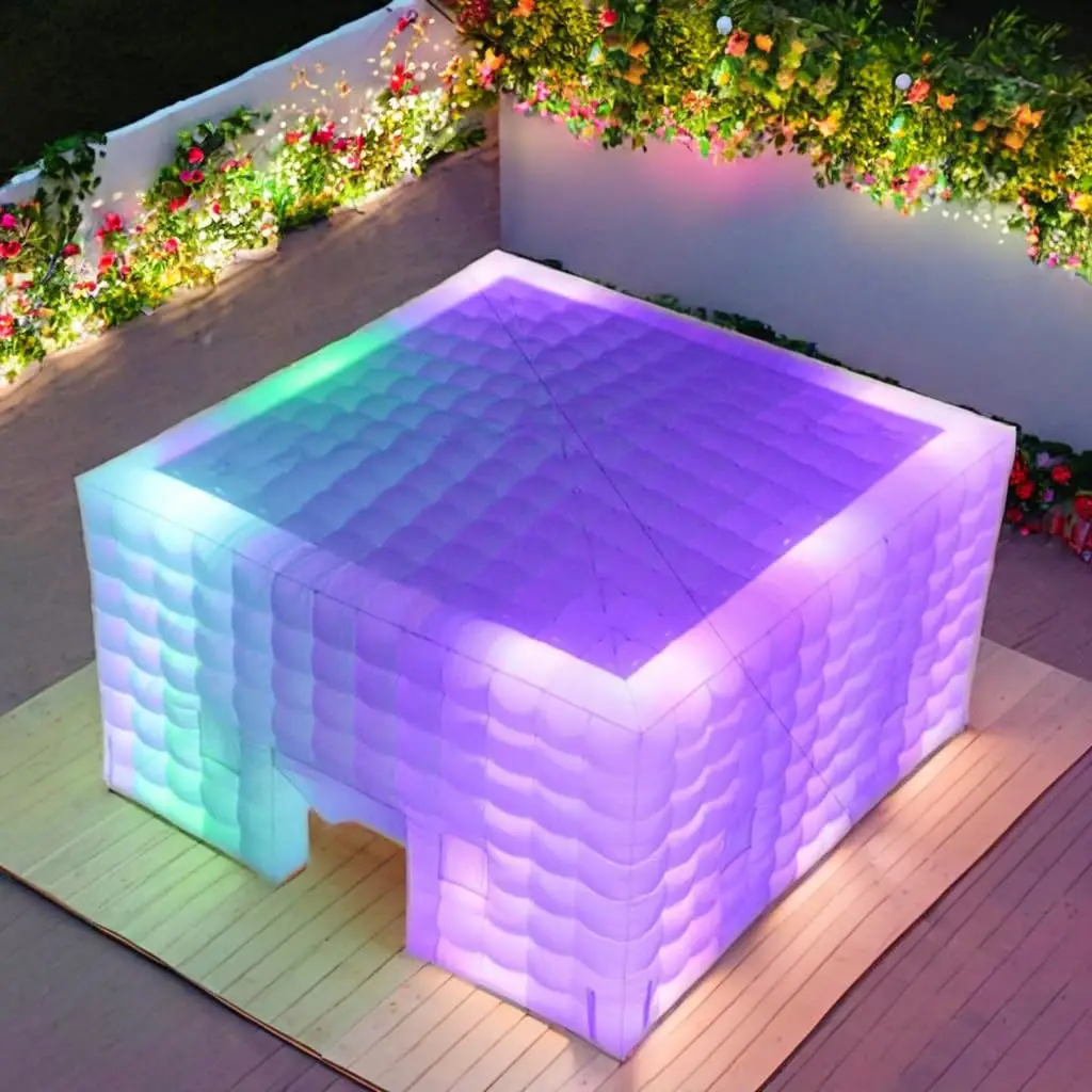 Sayok barraca inflável gigante, cabine de cubo inflável, sala de barraca dobrável, acampamento ao ar livre para decoração de festa de aniversário de casamento