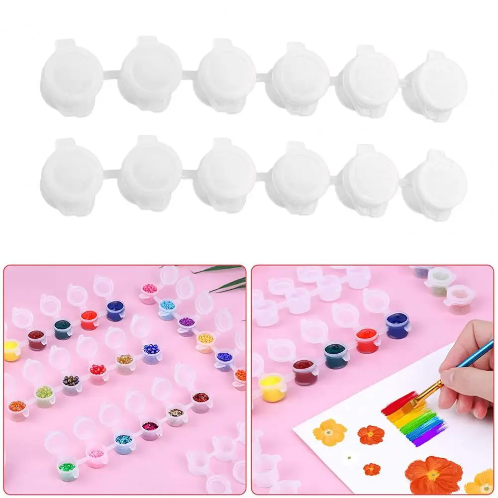 10 قطعة صناديق الطلاء مفيدة فارغة الصباغ حقيبة للتخزين حاوية الطلاء واضحة عالية المتانة قابلة لإعادة الاستخدام الصباغ