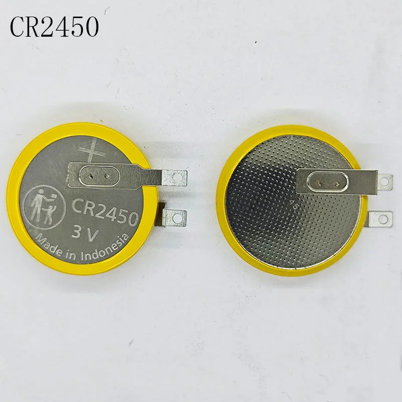 2PCS/LOT CR2450 Lithium Button Battery 2450 3V With Weldding Pins