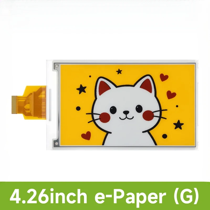 Waveshare 4.26inch E-Paper Display (G), 800 × 480, Red/Yellow/Black/White, SPI, Standard Raspberry Pi 40PIN GPIO Header