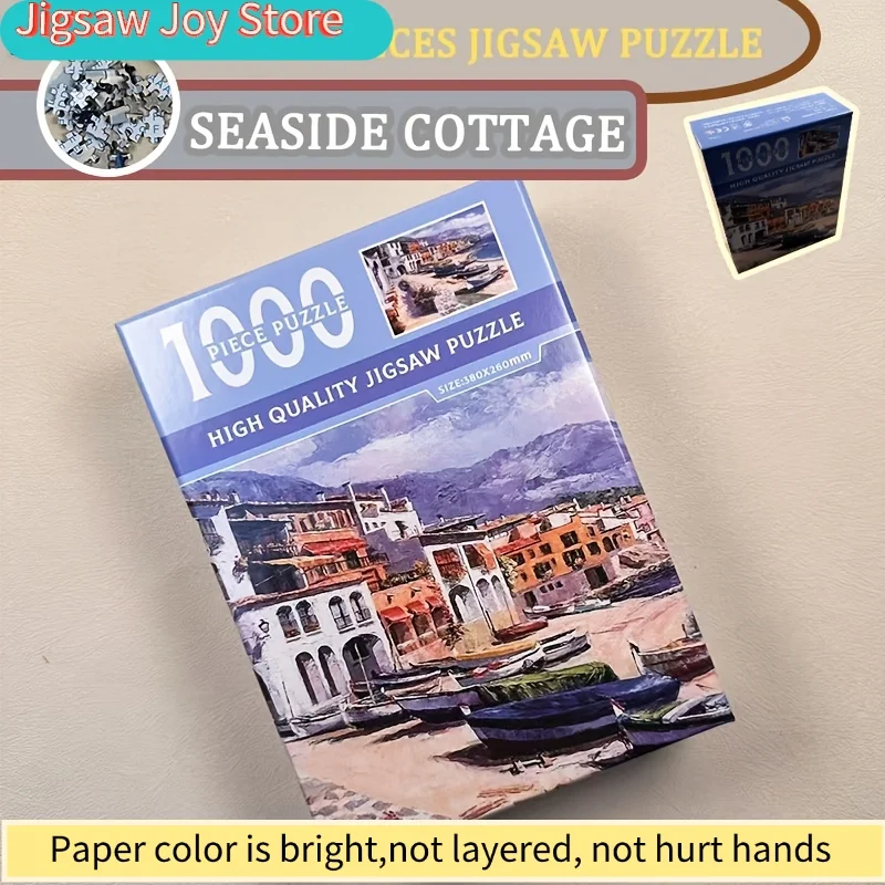 

1 коробка (1 шт.) мини-пазлов для взрослых - «Усадьба на берегу моря» 38x26 (15x10,2 дюйма) — лучшие подарки на Рождество и праздники