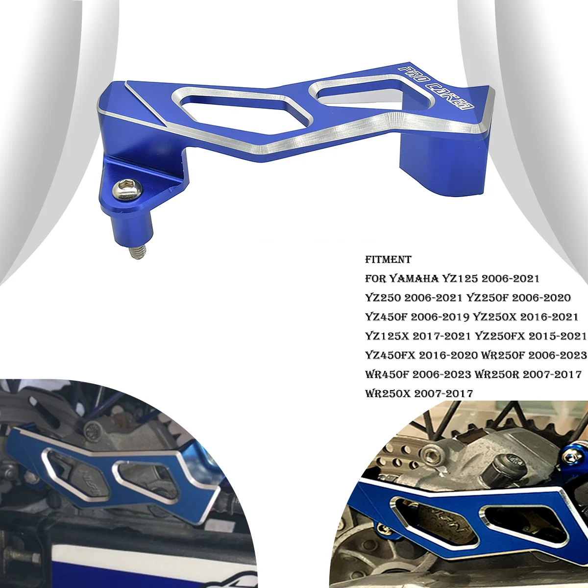 

CNC Aluminum Rear Brake Caliper Guard Protector Cover For Yamaha YZ125 YZ250 YZ250F YZ450F YZ250FX YZ450FX WR250F WR450F YZ X F