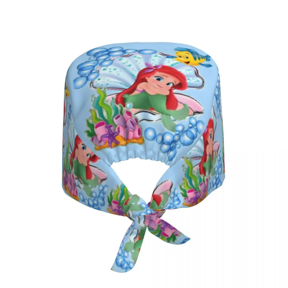 Custom Kawaii A-Aried Flounder Working Cap Surgical Hats Women Men Strong Seashells Operating Room Cap Nursing Cap Lab Works Hat