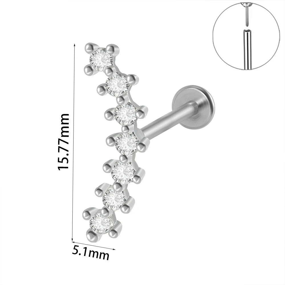 Surgical Steel Marquise CZ Leaf Shaped Stud Earring