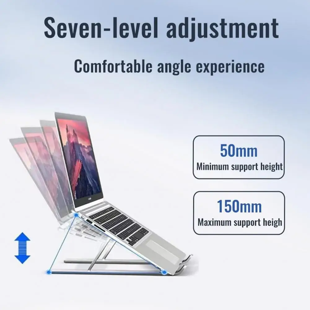 Portable Laptop Stand Aluminum Alloy Laptop Stand with Fan Portable Folding Metal Riser Lightweight Heavy Duty Desktop Tablet