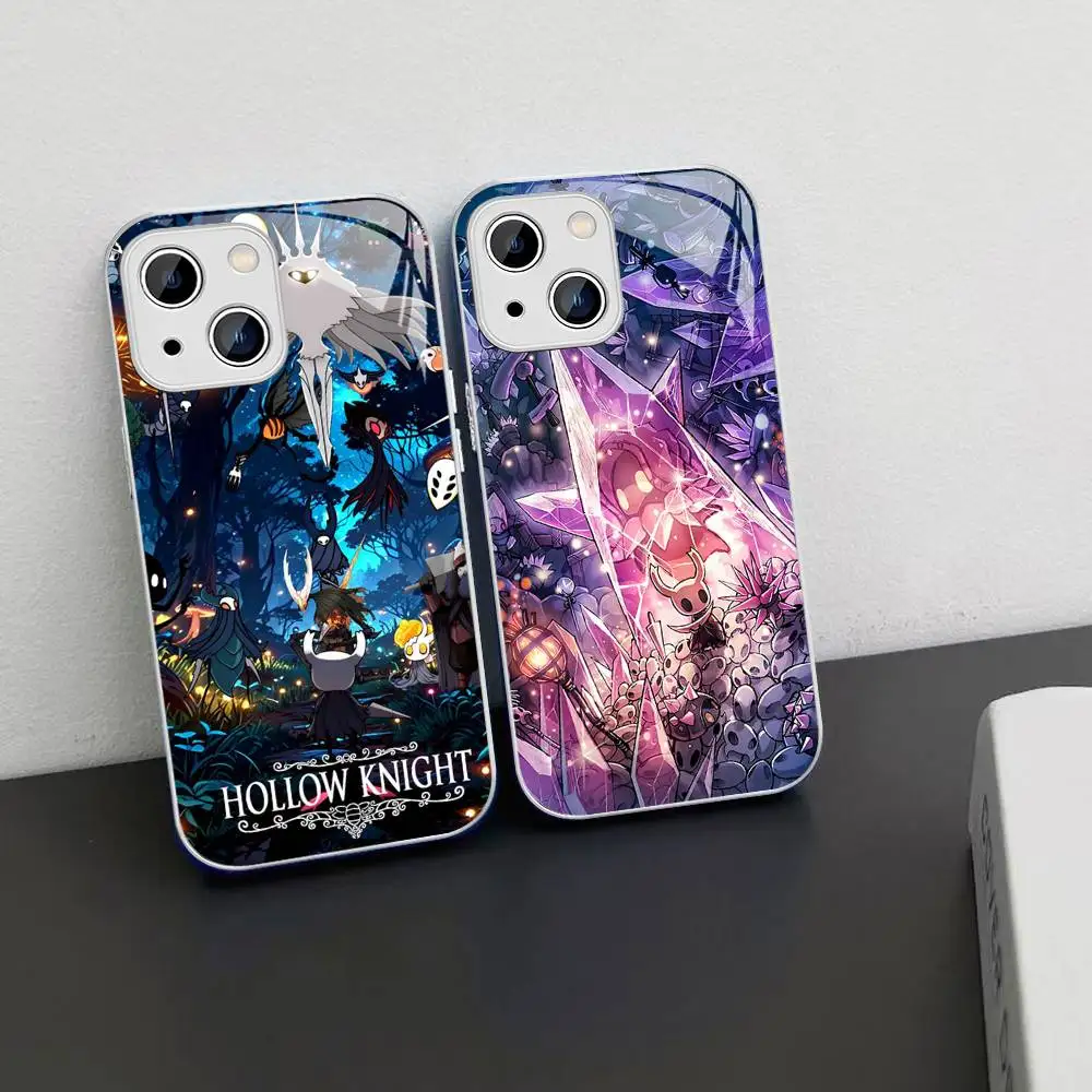 

Hollow Knights Cartoon Tempered Glass For Iphone 14 13 12 11 Pro Mini XS MAX 14Plus X XS XR Cover