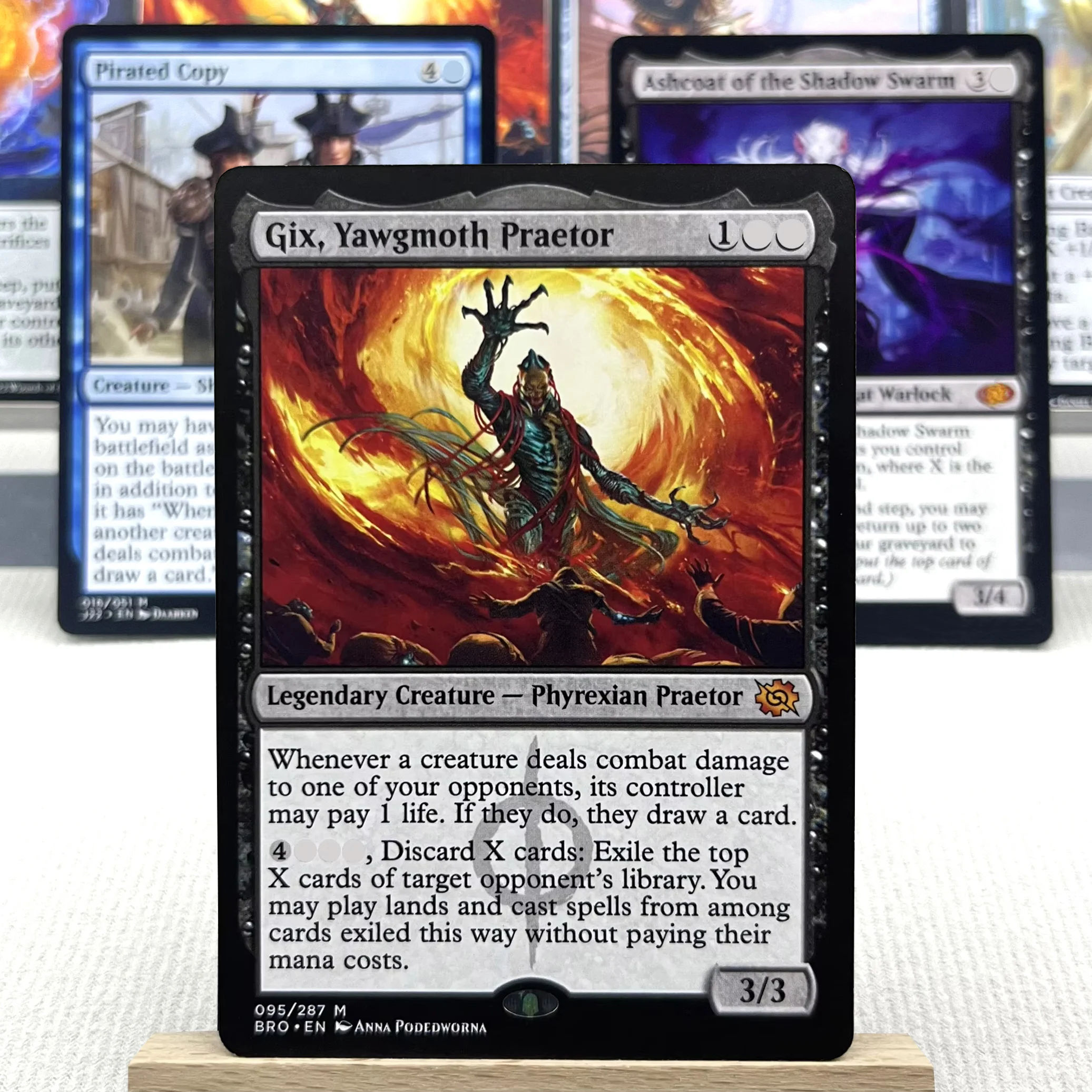 J22 BRO DMC HOLO5-Ⅰ03 Tcg proxy magical cards Rhystic Study Ashcoat of the Shadow Swarm Pirated Copy Gix, Yawgmoth gather