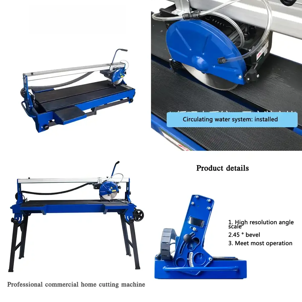 Desktop Electric Multifunctional Ceramic Tile Floor Waterjet Cutting Machine Wood 45 Degree Chamfering Device