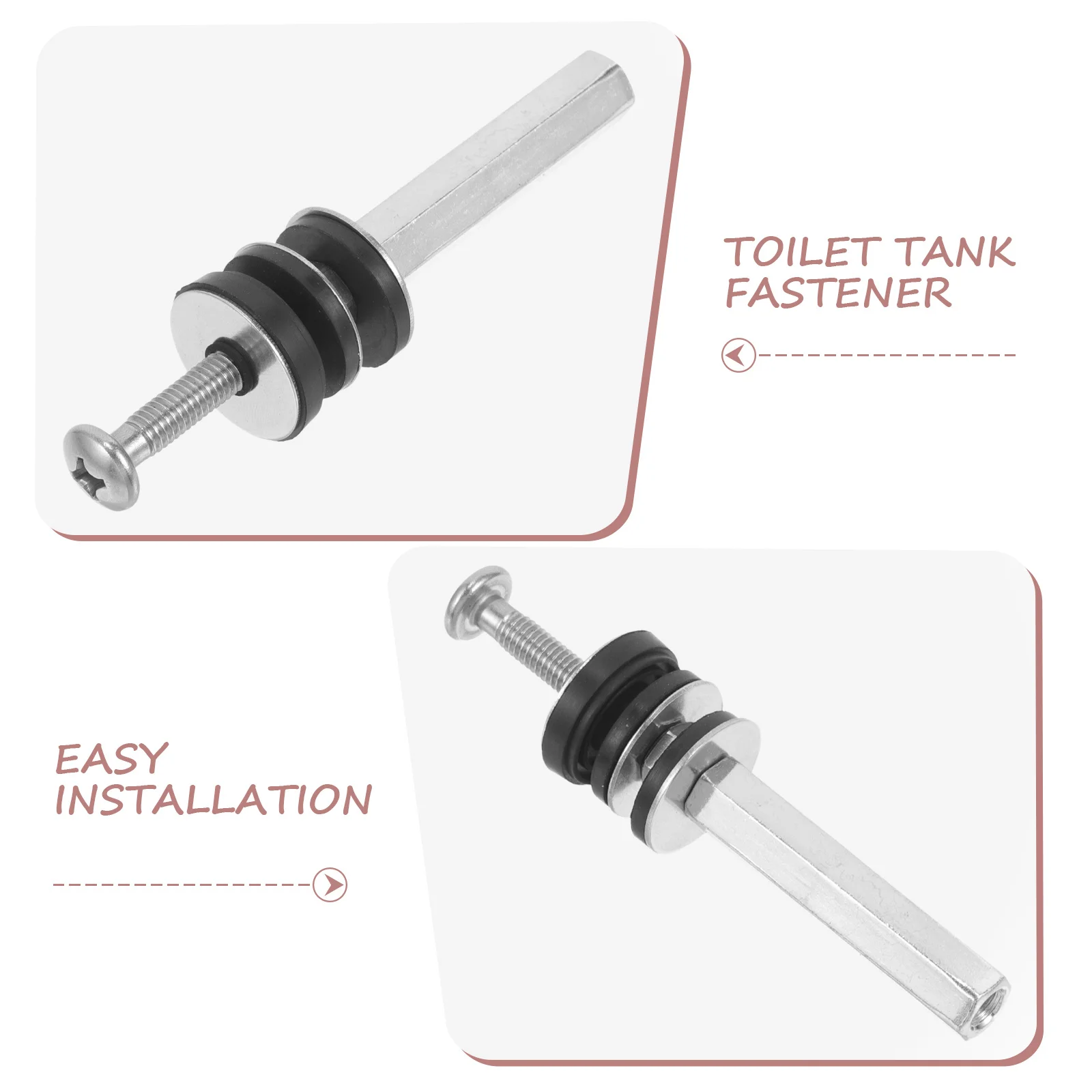 1 زوج الفولاذ المقاوم للصدأ المرحاض خزان البراغي غسالات طوقا لختم مانعة للتسرب متوافق مع معظم المراحيض خزان المرحاض البراغي طوقا