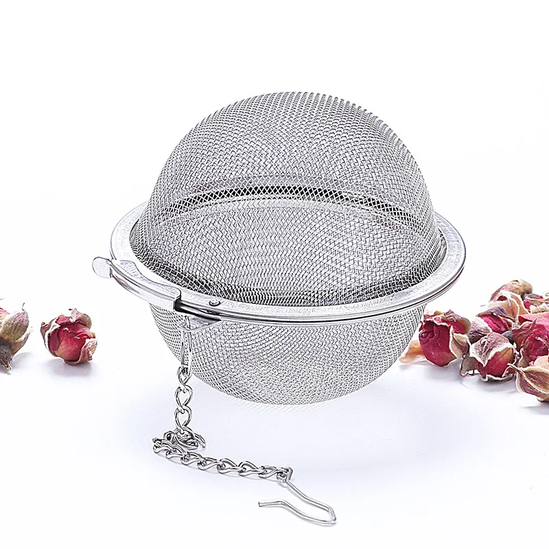 Stainless Steel Tea Infuser Sphere Locking Strainer Mesh Filter Kitchen Accessory