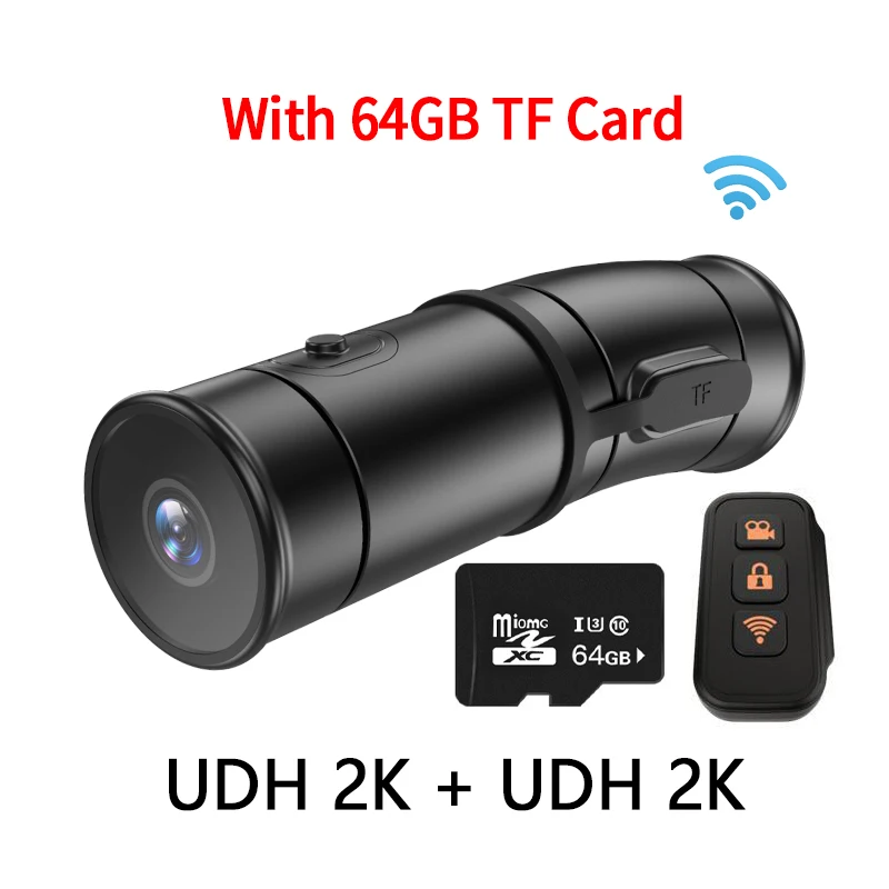 2K Helm Camera Wifi Dual Uhd 2K Draagbare Fiets Fiets Action Cam Waterdicht Voor Motorfiets Dvr Dash Cam Vlog Videorecorder