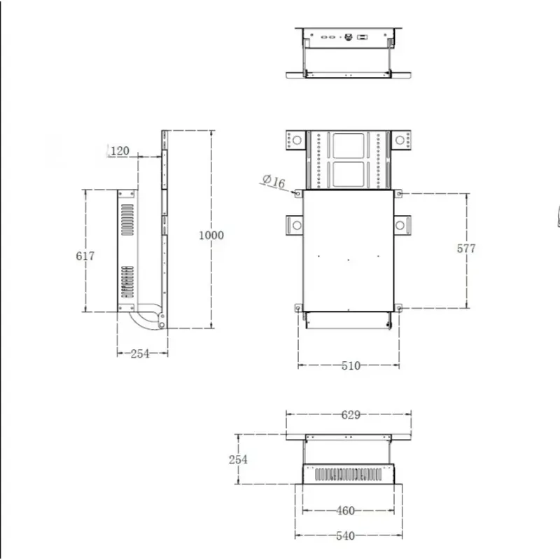 Universal 32-65-inch LCD TV Electric Ceiling Mount Rotator Inward-flipping Hidden Ceiling Bracket Remote Control Telescopic D003