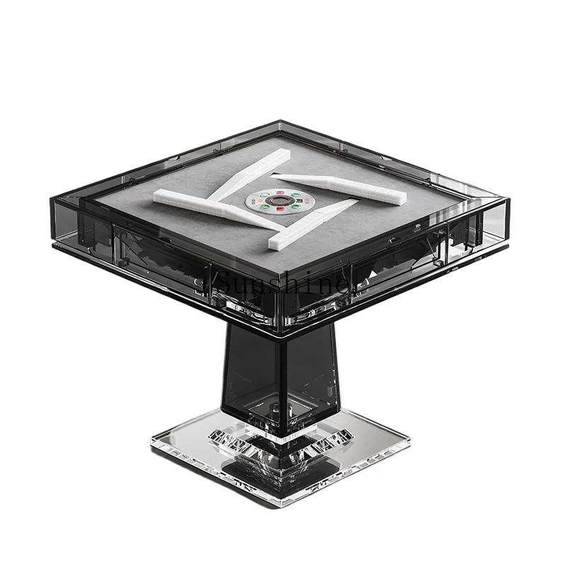 Acrylic series clubhouse club household dining table dual-purpose automatic mahjong machine