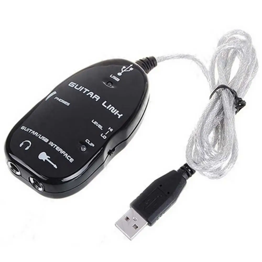 Electric Guitar Cable Audio USB Link Interface Adapter For PC/MAC Computer Recording Accessories For Guitar Players