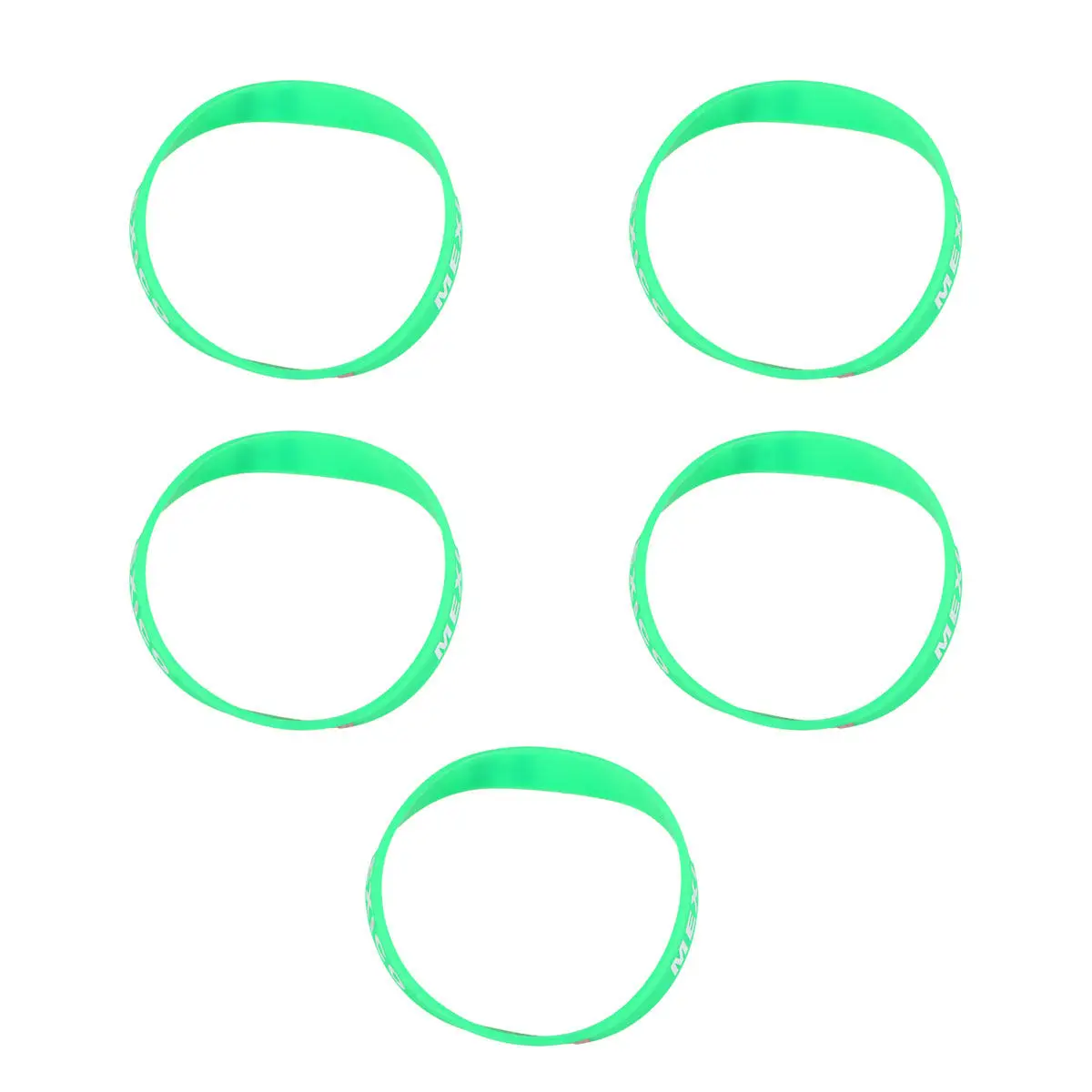 5pcs Eco-Friendly Silicone Wristbands for Sports – Flexible, One-Size-Fits-Most, Outdoor Activity Bracelets