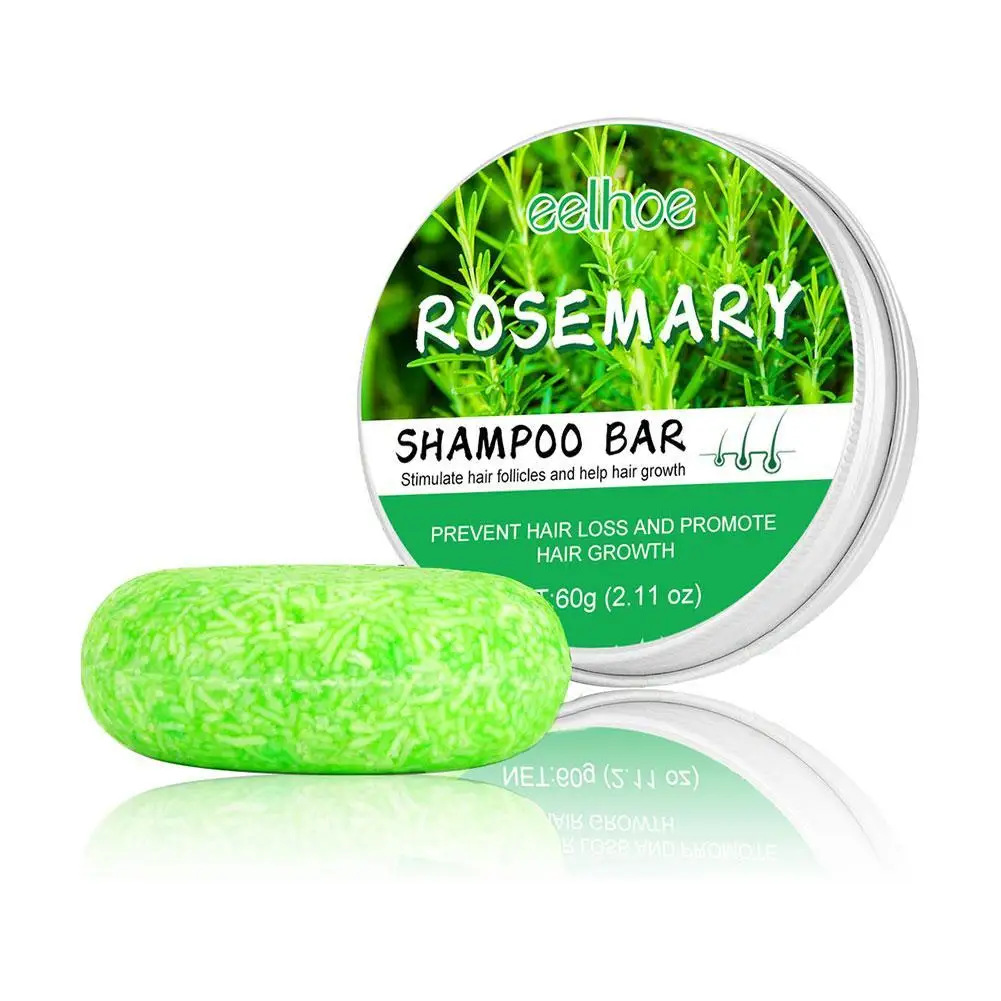 Rosemary Hair Regrowth Shampoo Bar Deep Cleansing Hair & Scalp Anti Hair Loss Shampoo Soap For Treated Dry Damaged Hair Care 60g