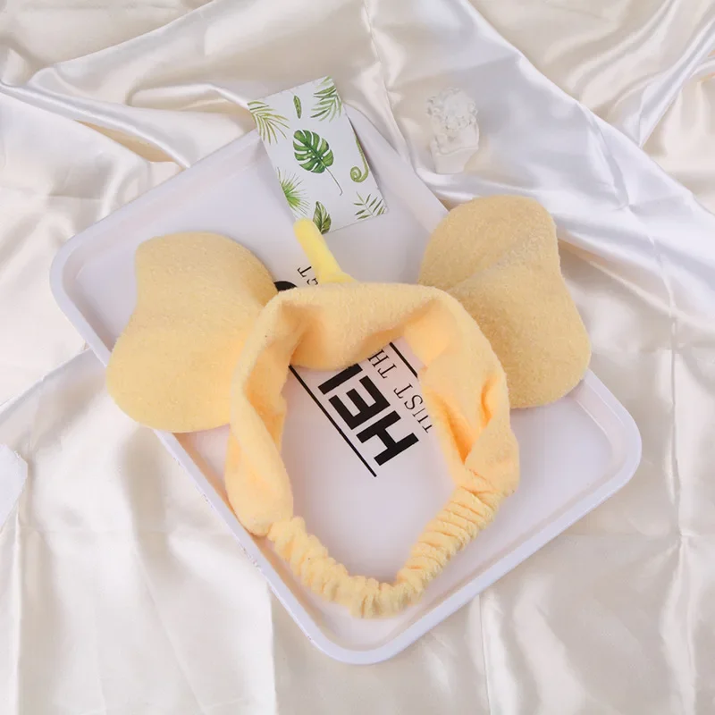 

Skincare Headband with Elephant Ears Adjustable Plush Headwrap for Face Masks Bath and Spa Home Use Women Accessories