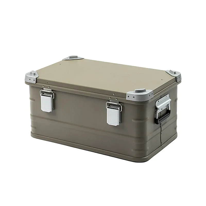 for 47L Aluminum Alloy Box Outdoor Camping Storage Box High-capacity Move House Travel Sundries Trunk Portable Case