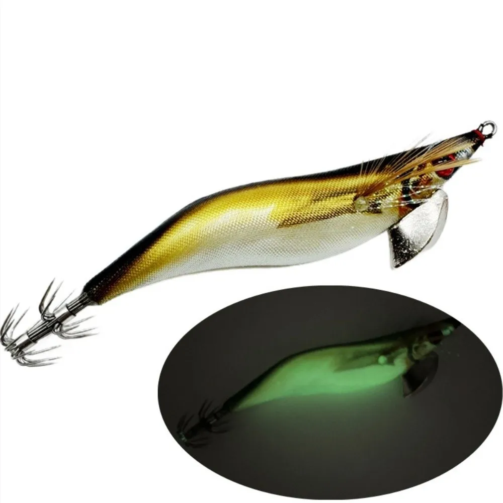9,5cm/11cm Oktopus-Köder Leuchtender Stoffköder Japanischer Stil Leuchtender Tintenfisch-Jig UV 3.0 #   Garnelen-Köder für Fischerei