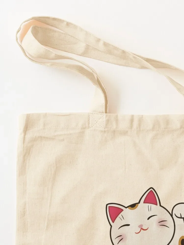 Maneki Neko Lucky Cat Tote Bag حمل حقيبة تسوق حقيبة لطيفة من القماش