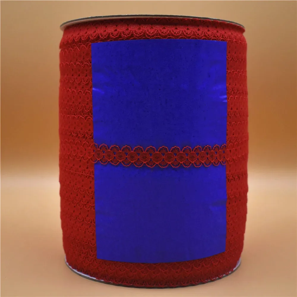 Großhandel 600 Yards/Los Weißes Spitzenband 14MM breites Bortband DIY bestickte Spitze zum Nähen, Dekoration, afrikanische Spitzenstoffe, Zubehör – Detail 4