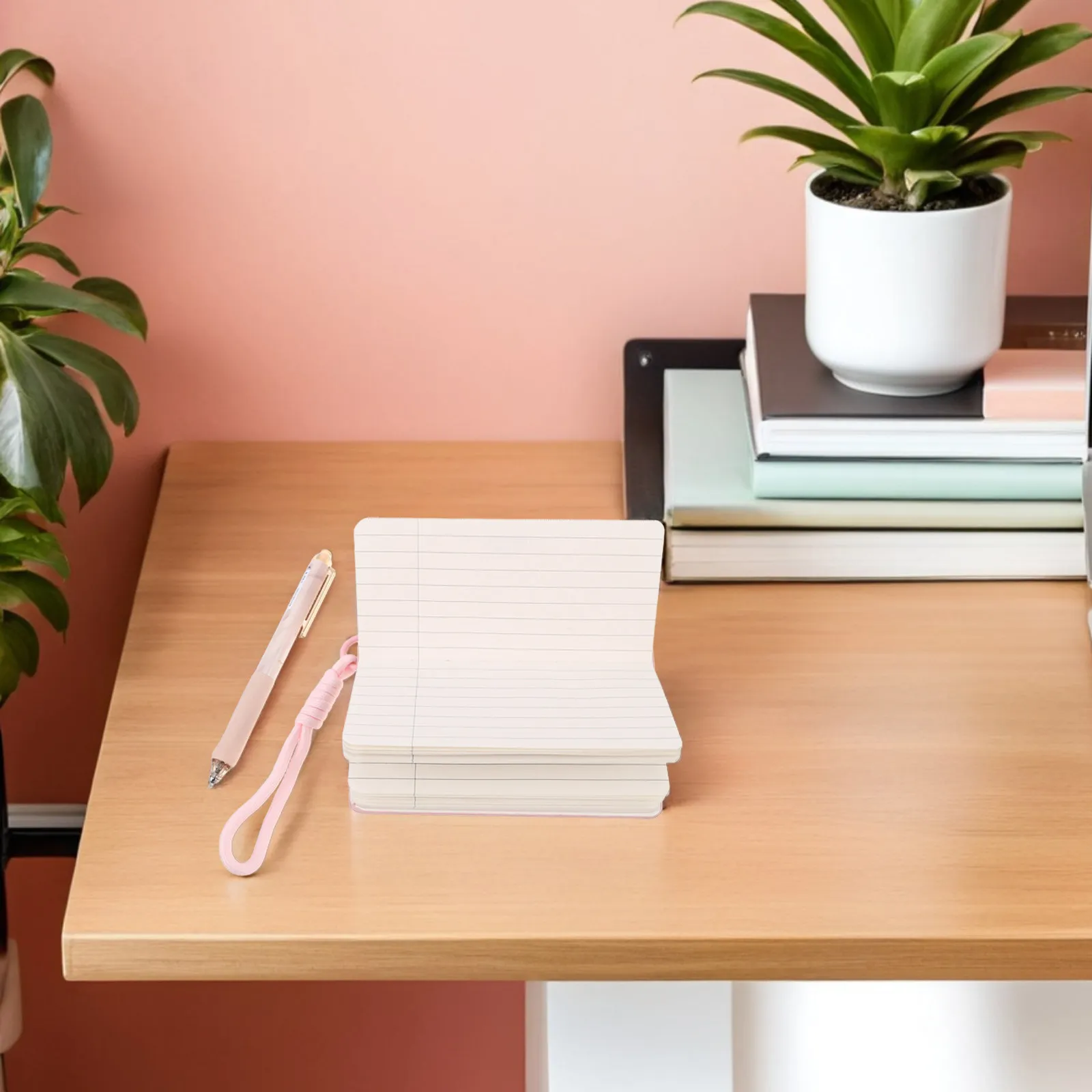 Pocket Notebook Journal PU Cover Beige Portable Small Notepad Compact Pen Slot Memo Pad for Office School Travel Note Taking