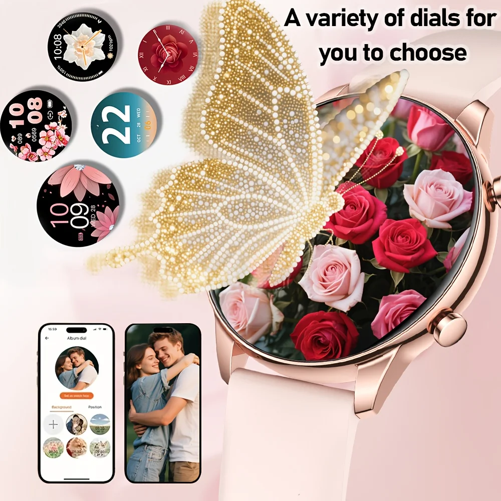 

Смарт-часы для женщин и мужчин 1,5 дюйма, полносенсорный BT, оповещение о вызове, монитор сна, спортивный фитнес-трекер, умные часы для Android IOS