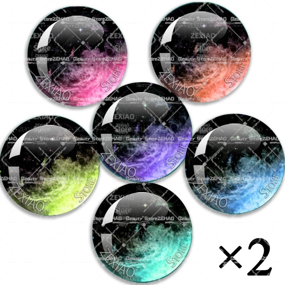 10mm-40mm Creative Colored Cloud Pattern Blythe Doll Pupil Eye Chips Suitable 14mm Thin Pupil Eye Chips Accessories Gift MS002