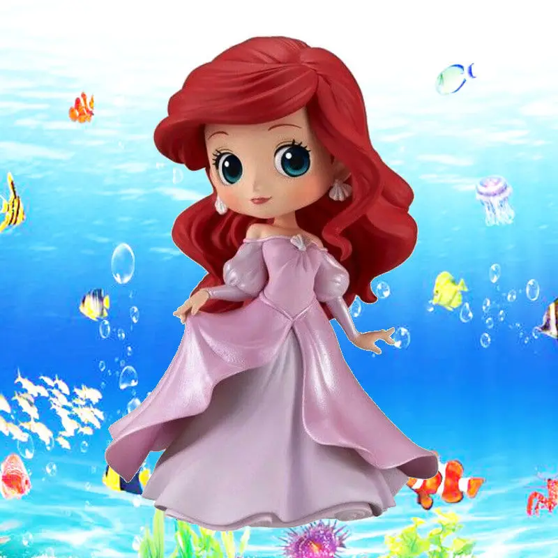 21cm Anime Disney Księżniczka Syrenka Ariel Pvc Figurki akcji Model samochodu Lalki Zabawki Prezenty dla dzieci Dekoracje ciast Zabawki dla dzieci