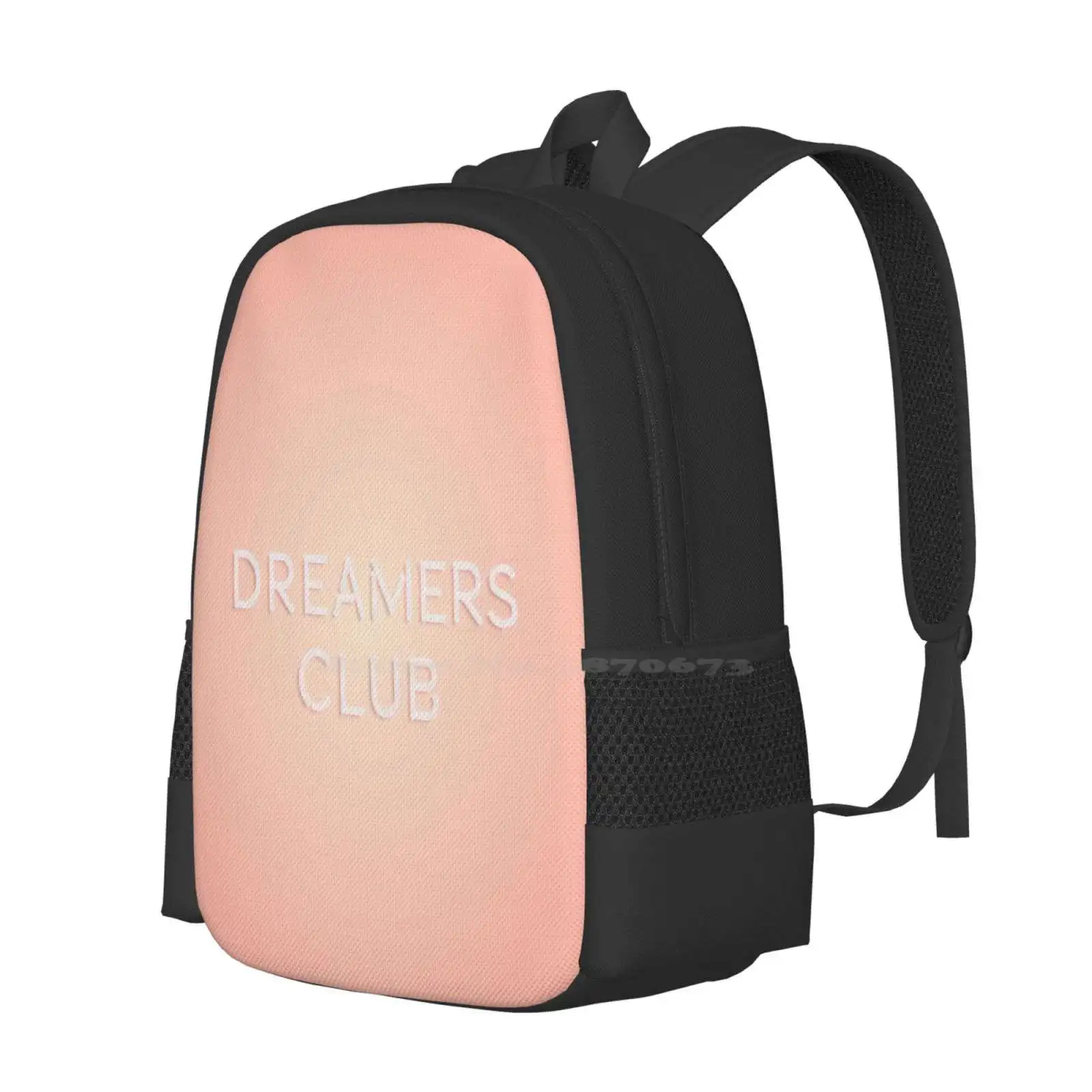 Dreamers Club Hot Sale Schoolbag Backpack Fashion Bags Neon Typography Gradient Pastels Dreamers Club Summer Orange Yellow