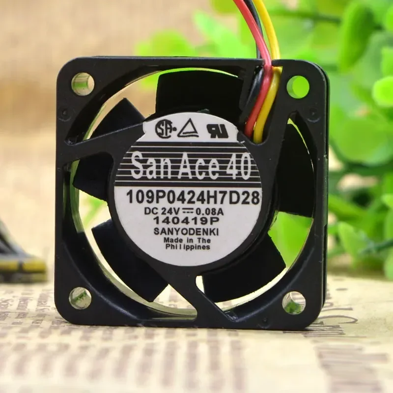 Original Sanyo 109P0424H7D28 24V 0.08A 4015 4CM Quiet Inverter Fan for Sanyo
