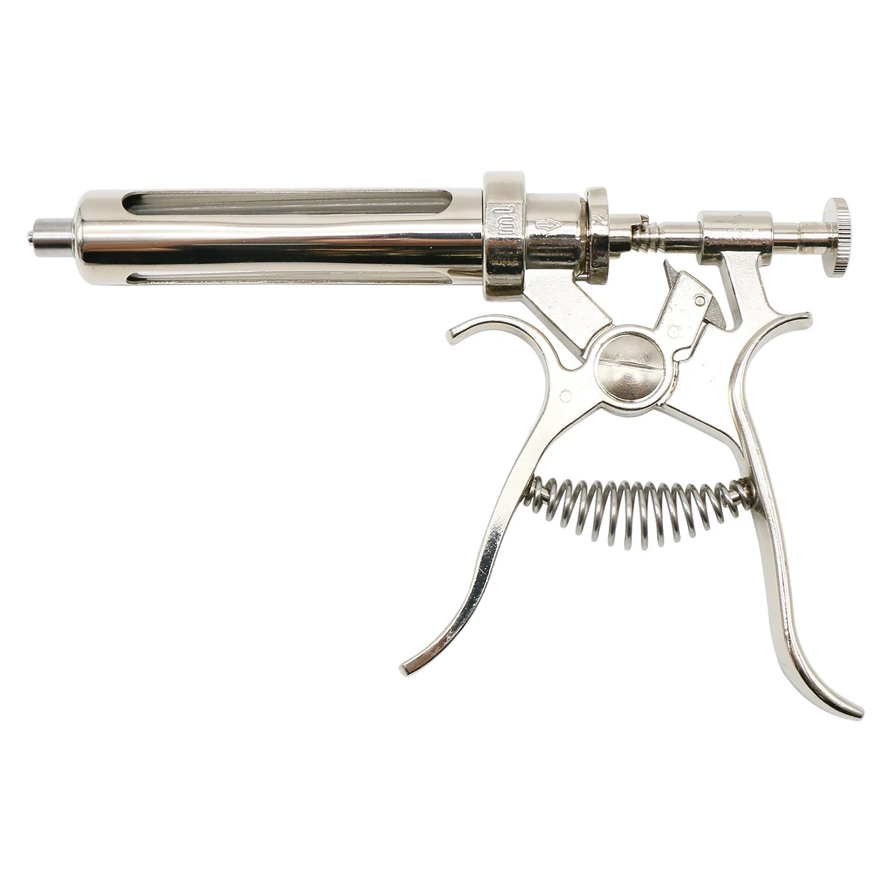 Veterinärtier-Spritze mit kontinuierlicher Injektion, Revolver, 10/20/50 ml, automatische Impfpistole aus Edelstahl für Kuh, Schwein, Schafe – Detail 6
