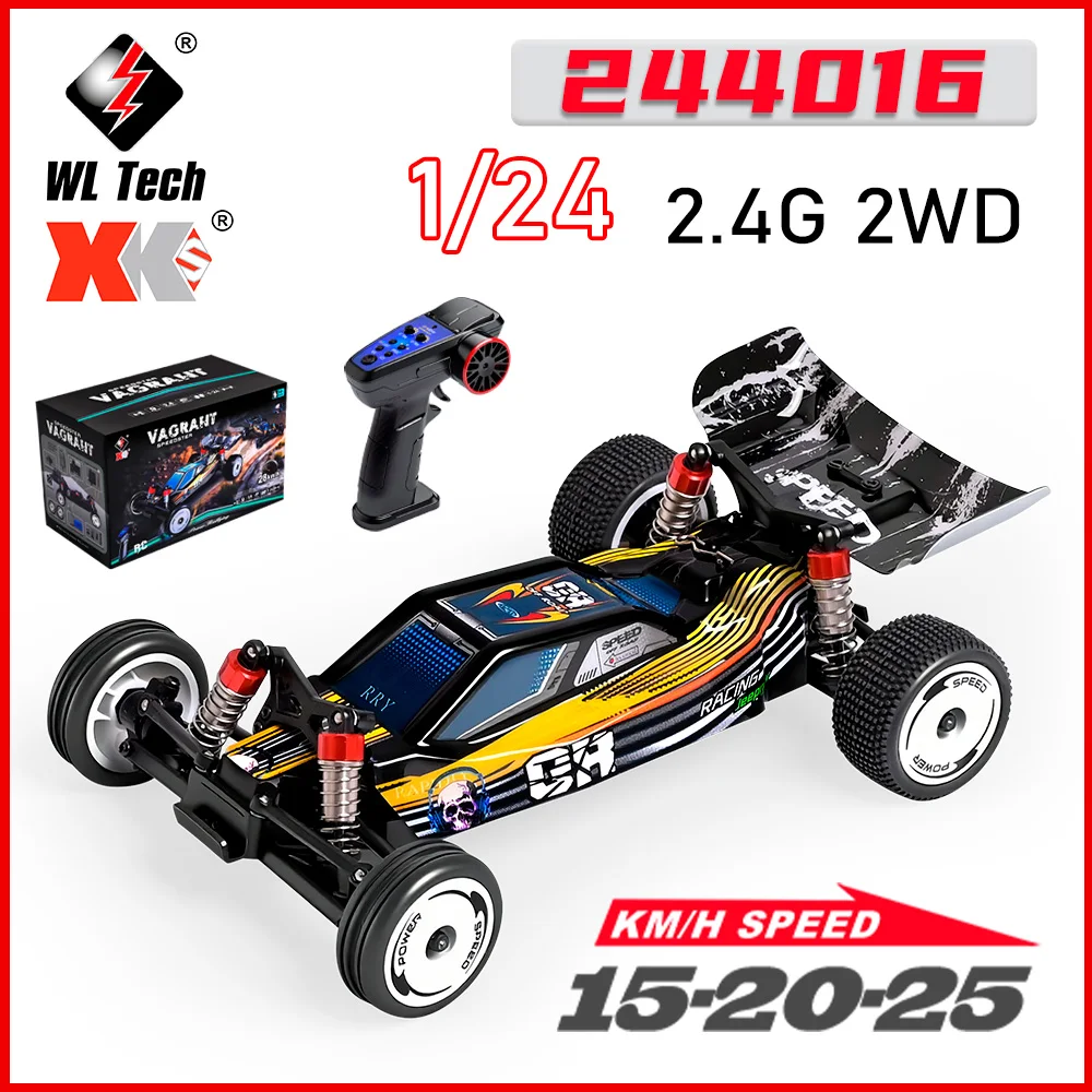 

WLToys 1/24 RC гоночный автомобиль 244016 2WD 15-20-25 км/ч 50 м расстояние 2,4 ГГц электрическая модель автомобиля