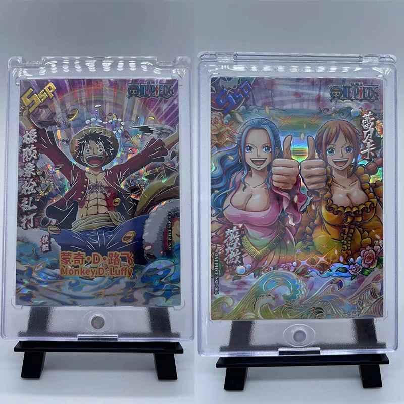 Anime One Piece Monkey D. Luffy Nami Nicorobin Boahancock Cartoon Character Collectible Card Toy Birthday Christmas Gift