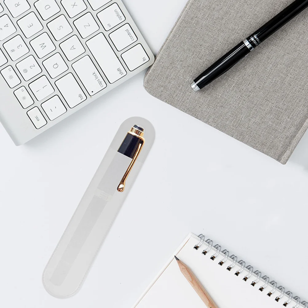 

25Pcs Exquisite Transparent Pen Bag Durable Portable Pencil Protector Business Gift Business Pen Covers Pencil Bag