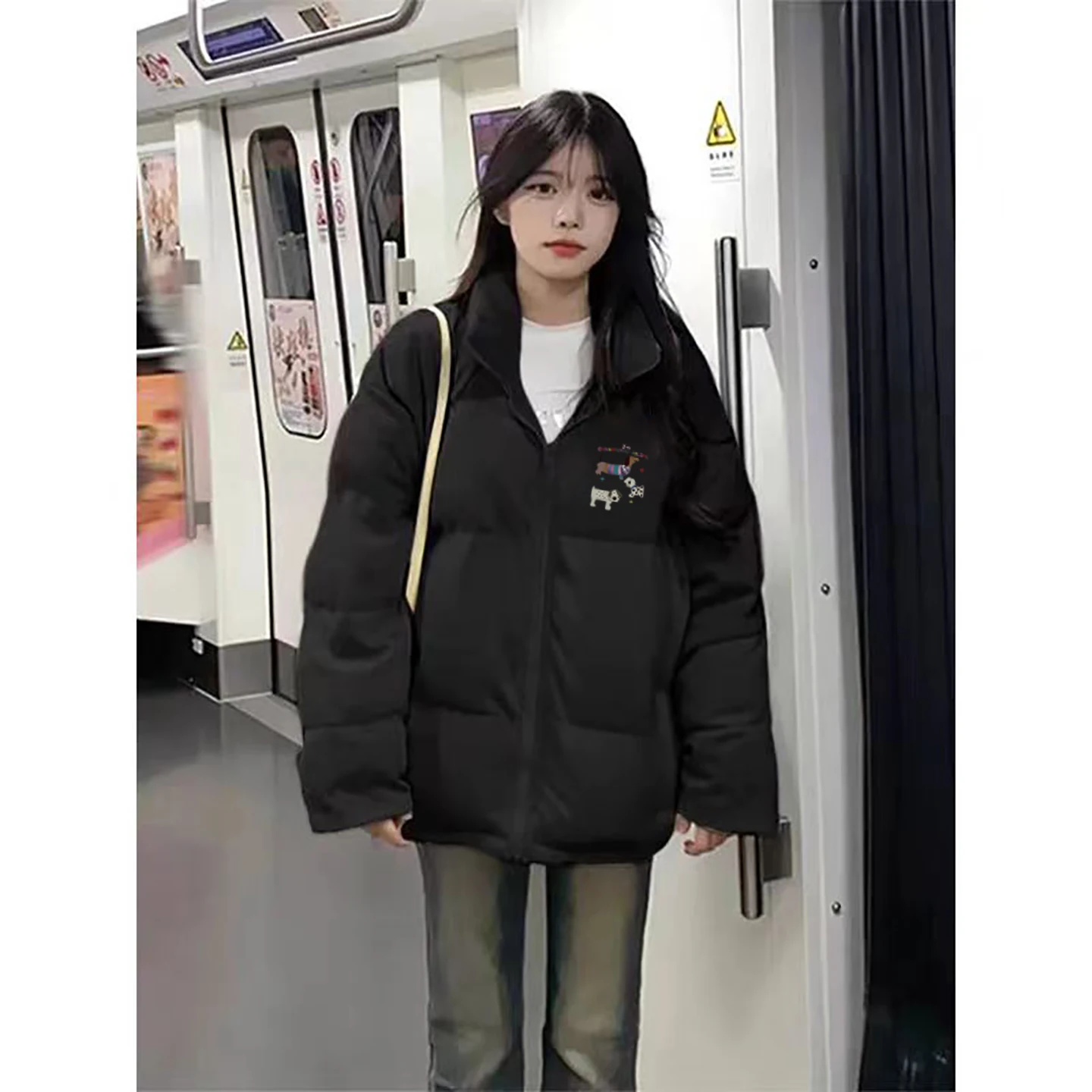 

Parka Original Womens Coat Raglan-Sleeve Relaxed-Fit Raw-Edge Rounded-Hem Rib-Knit Retro-Inspired Removable-Lining Ruched Ladies