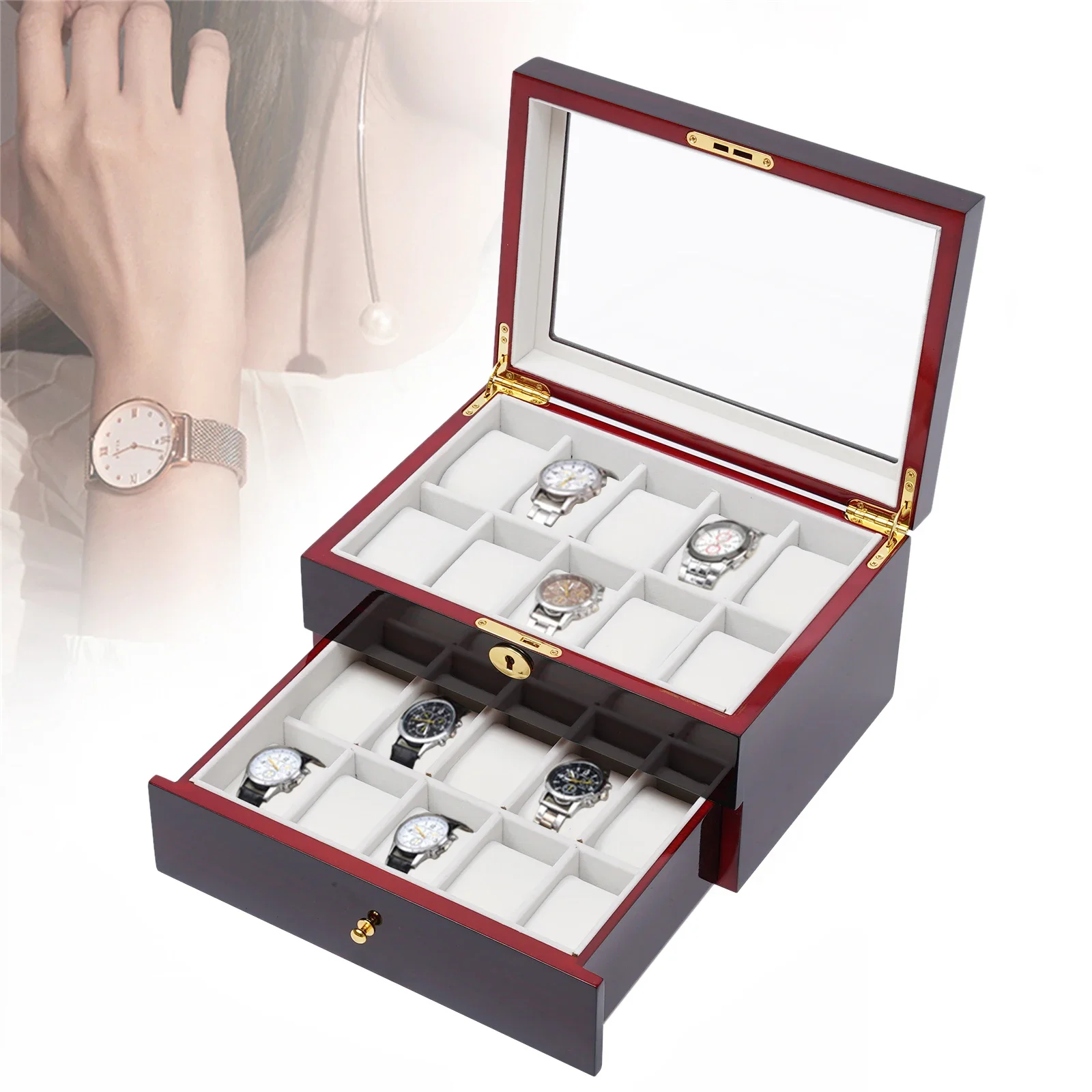 

20-Slot Ebony Watch Box: A Unique and Elegant Storage Solution to Showcase and Protect Your Timepieces