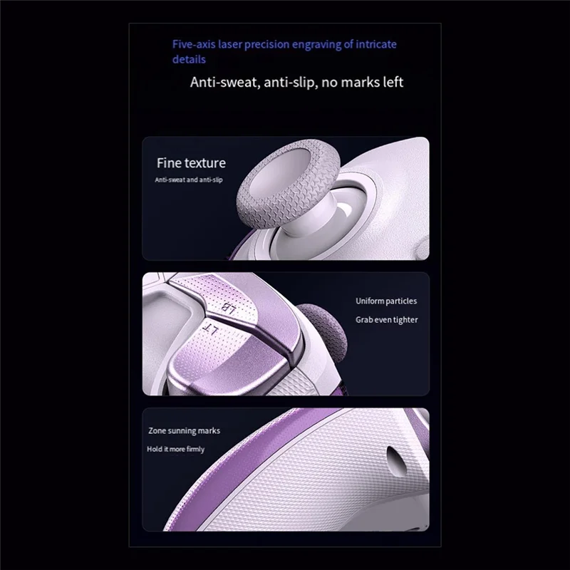 

ABJF-D10 Беспроводной геймпад Bluetooth RGB-контроллер для ПК/переключателя/телефона/паровых палочек TMR Джойстик с эффектом Холла Микротригеры