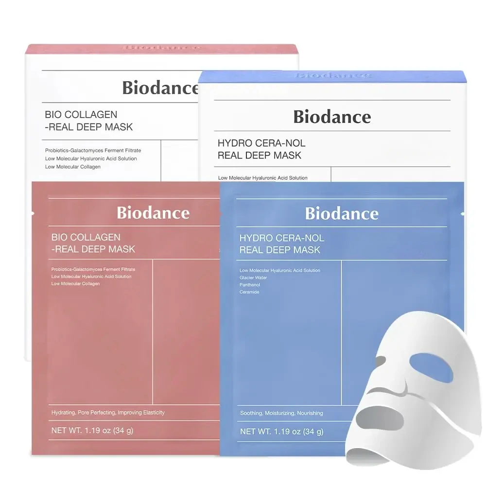 BIODANCE Real Deep Mask Duo: Bio-Collagen Real Deep Mask & Hydro Cera-nol Real Deep Mask