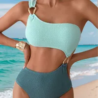 ""2025 recién llegado: traje de baño sexy de una pieza recortado: bikini moderno con estampado de serpiente para mujer""